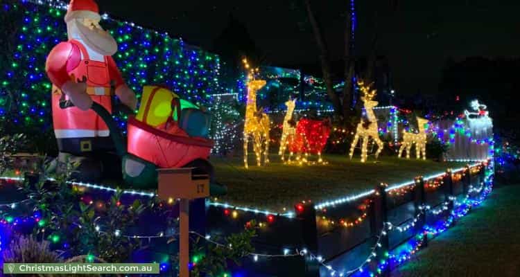 Christmas Light display at 17 Captain Cook Close, Arundel