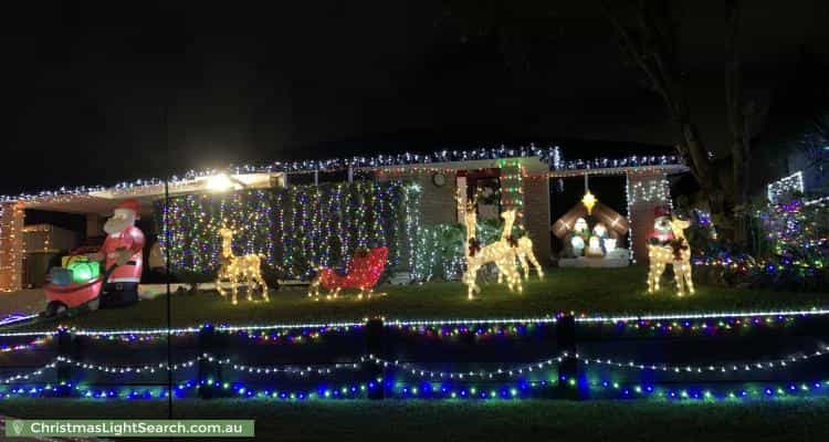 Christmas Light display at 17 Captain Cook Close, Arundel