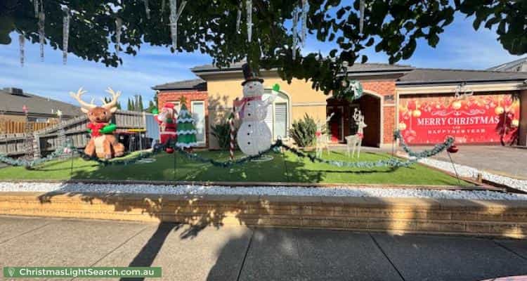Christmas Light display at 15 Birchgrove Way, Taylors Hill