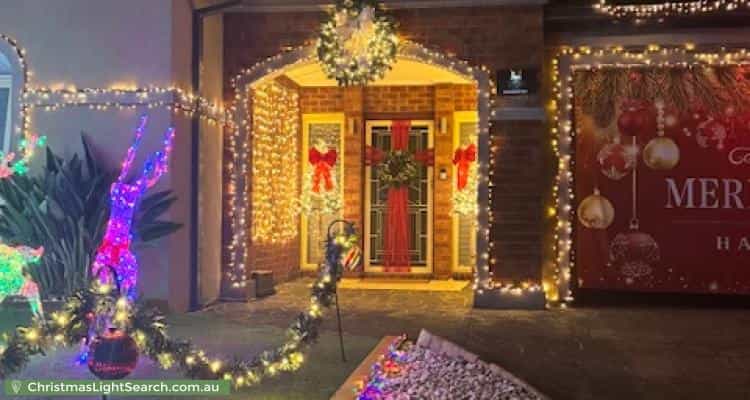 Christmas Light display at 15 Birchgrove Way, Taylors Hill