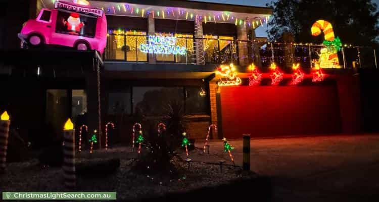 Christmas Light display at 27 Hillsyde Parade, Strathmore