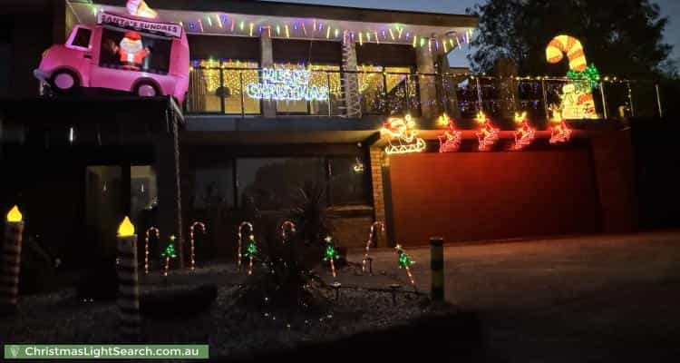 Christmas Light display at 27 Hillsyde Parade, Strathmore