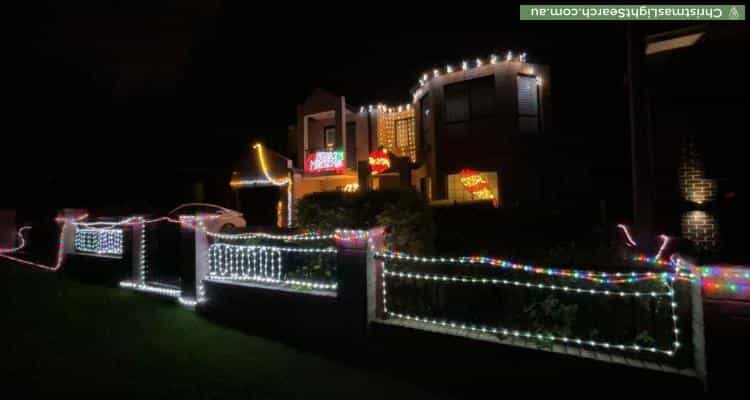 Christmas Light display at  Hillcrest Avenue, Greenacre