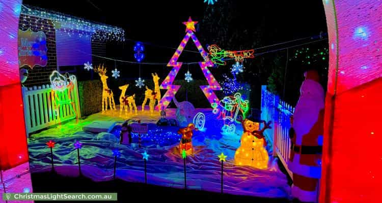Christmas Light display at 11 Grevillea Road, Kings Park