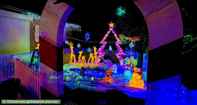 Christmas Light display at 11 Grevillea Road, Kings Park
