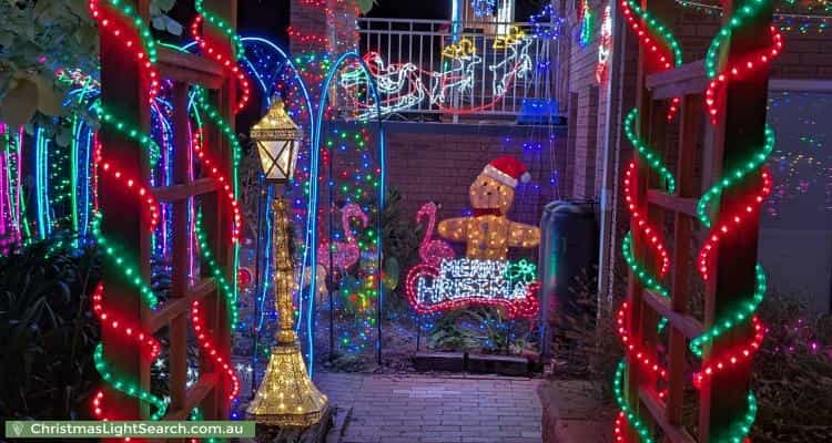 Christmas Light display at 2 Elischer Street, Dunlop