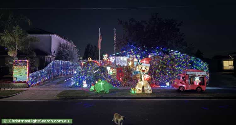 Christmas Light display at 8 Ring Court, Dandenong North
