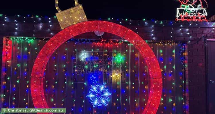 Christmas Light display at 8 Ring Court, Dandenong North