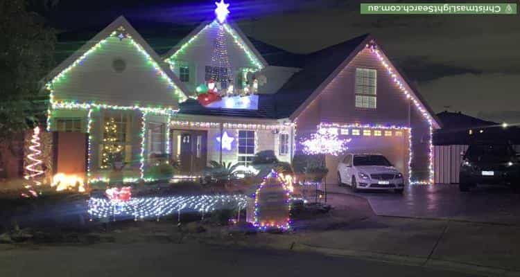 Christmas Light display at 12 Albany Court, Werribee