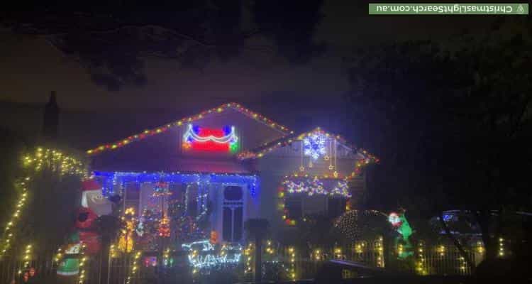 Christmas Light display at 33 Francis Street, Coburg