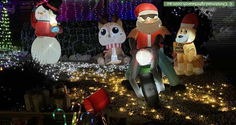 Christmas Light display at 15 Kosmina Crescent, Hillbank