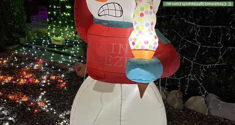 Christmas Light display at 15 Kosmina Crescent, Hillbank