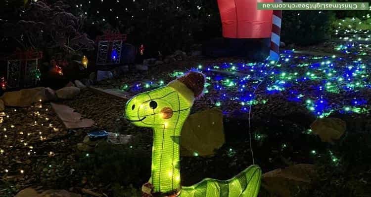 Christmas Light display at 15 Kosmina Crescent, Hillbank
