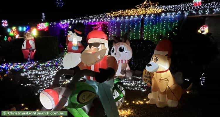Christmas Light display at 15 Kosmina Crescent, Hillbank