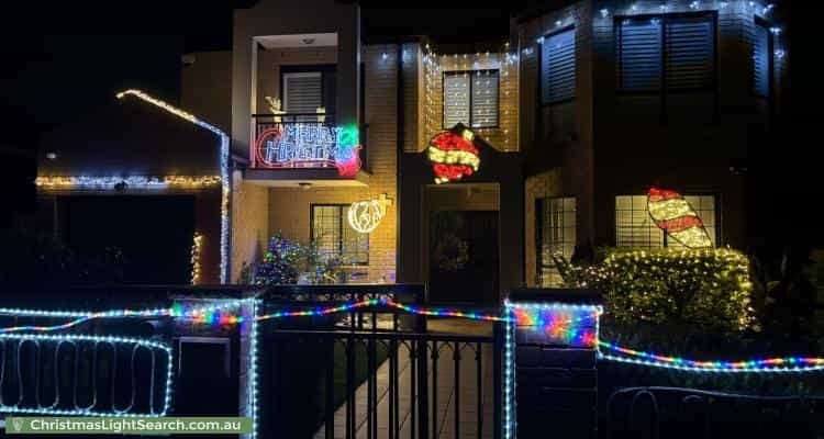 Christmas Light display at  Hillcrest Avenue, Greenacre