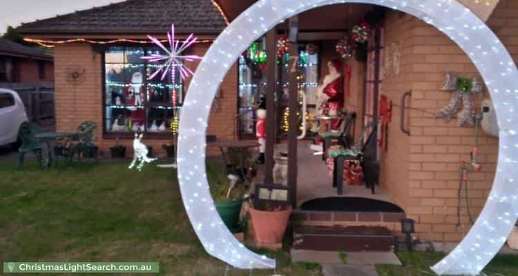 Christmas Light display at 7 Medway Avenue, Cheltenham