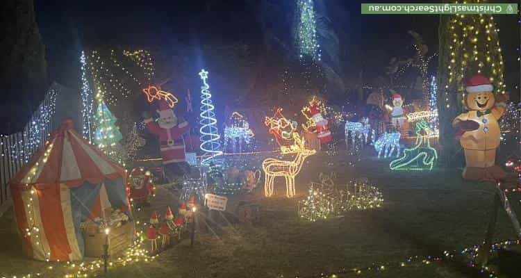 Christmas Light display at  Lilac Court, Frankston South