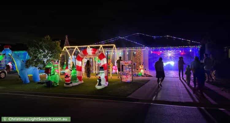 Christmas Light display at 19 Aspire Avenue, Clyde North