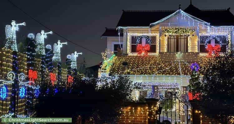 Christmas Light display at 46 Briggs Street, Caulfield