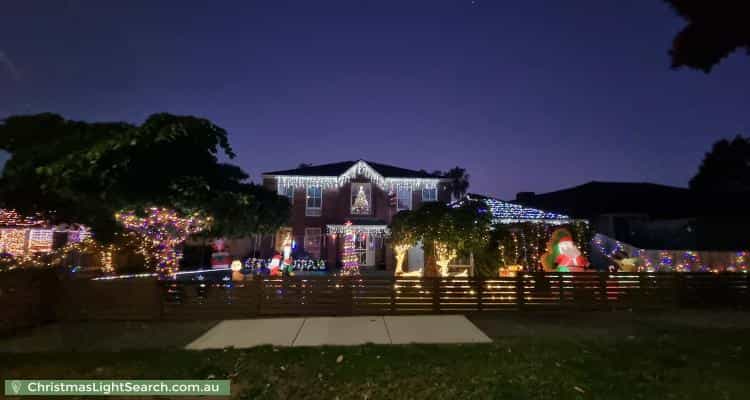 Christmas Light display at 23 Buckingham Drive, Rowville