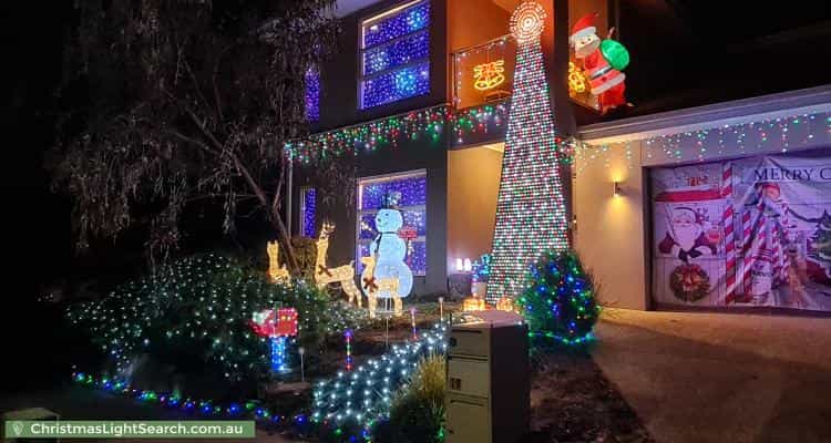 Christmas Light display at 19 Limeburner Grove, Botanic Ridge
