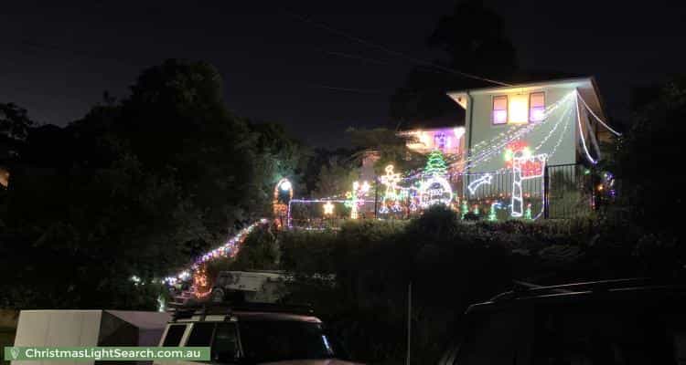 Christmas Light display at 1 Hilltop Avenue, Padstow Heights