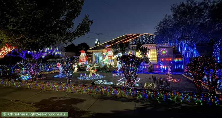 Christmas Light display at 55 Broadhurst Avenue, Reservoir