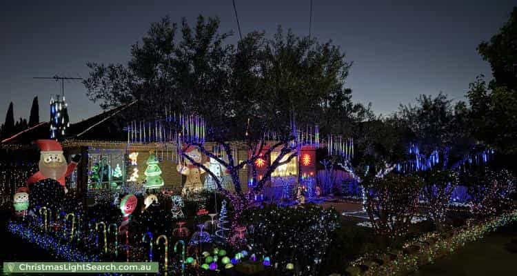 Christmas Light display at 55 Broadhurst Avenue, Reservoir
