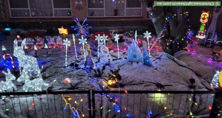 Christmas Light display at 26 Apex Avenue, Modbury North