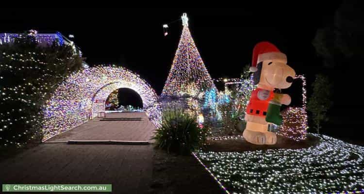 Christmas Light display at 36 Ballarat Street, Fisher