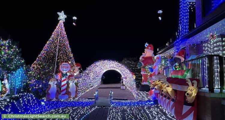 Christmas Light display at 36 Ballarat Street, Fisher