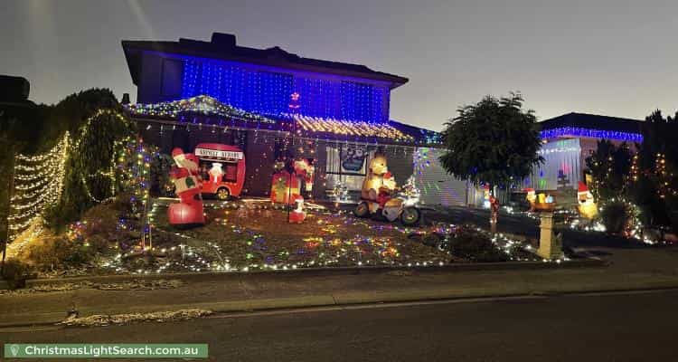 Christmas Light display at 3 Keith Court, Woodcroft