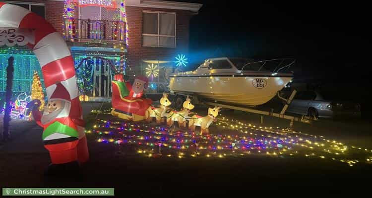 Christmas Light display at 14 Darracq Drive, Keilor Downs
