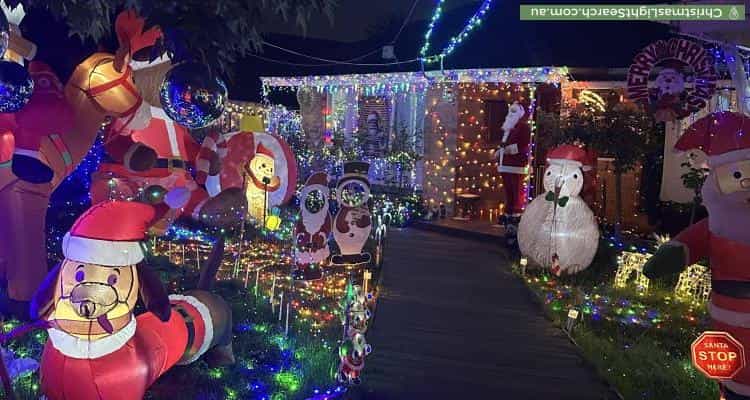 Christmas Light display at 35 Rochdale Drive, Burwood East