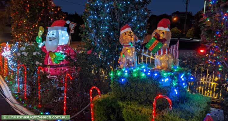 Christmas Light display at 59 Cornwall Street, Hallam