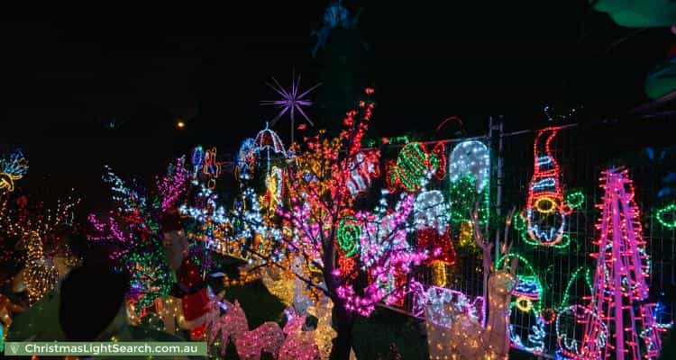Christmas Light display at 2 Brochet Street, Mansfield
