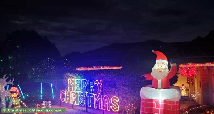 Christmas Light display at 2 Joseph Way, Woodcroft
