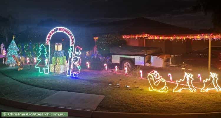 Christmas Light display at 2 Joseph Way, Woodcroft