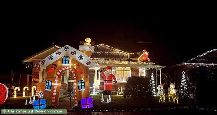 Christmas Light display at 10 Nimary Court, Eltham North