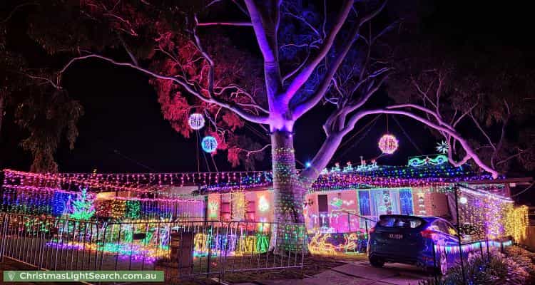 Christmas Light display at 394 Hancock Road, Surrey Downs