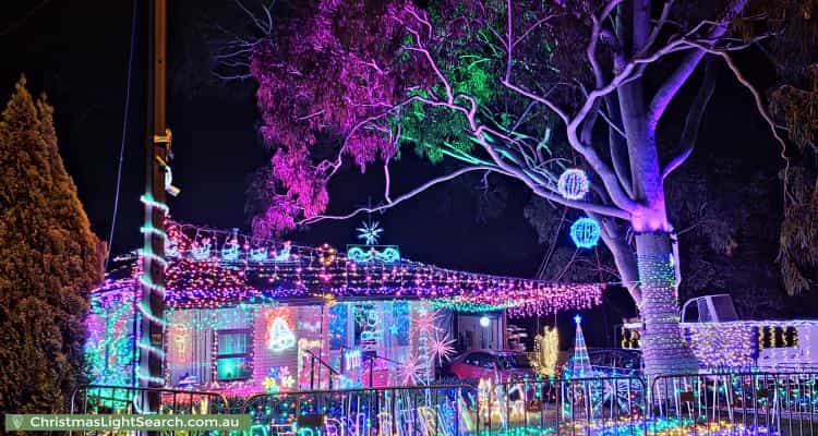 Christmas Light display at 394 Hancock Road, Surrey Downs