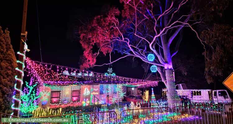 Christmas Light display at 394 Hancock Road, Surrey Downs