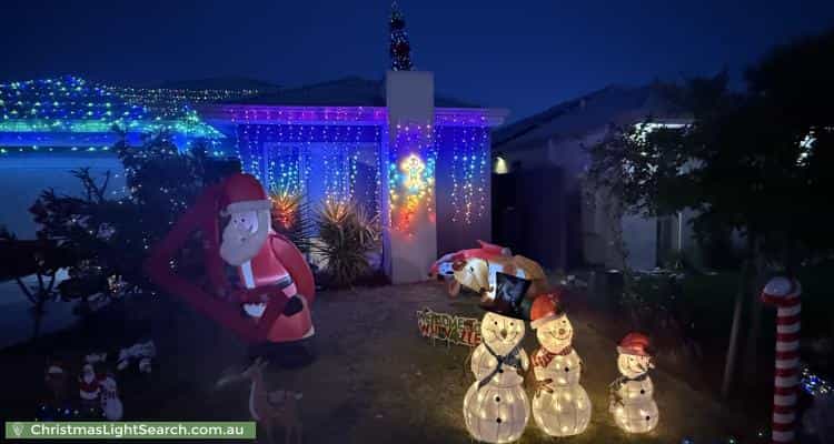 Christmas Light display at 10 Oldfield Chase, Brabham