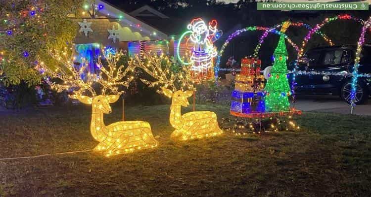 Christmas Light display at 12 Ammon Place, Kambah