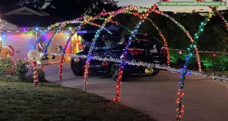 Christmas Light display at 12 Ammon Place, Kambah
