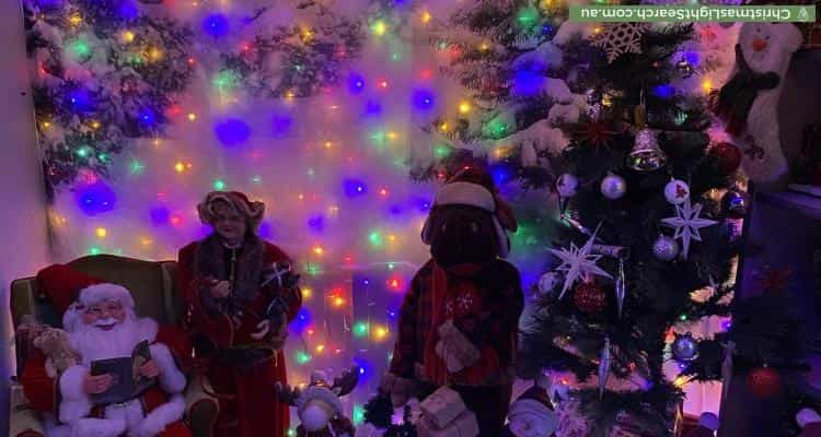 Christmas Light display at 12 Ammon Place, Kambah