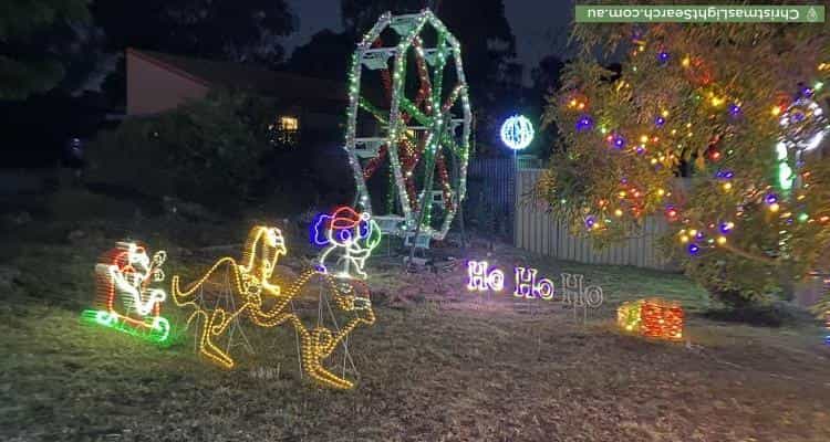 Christmas Light display at 12 Ammon Place, Kambah