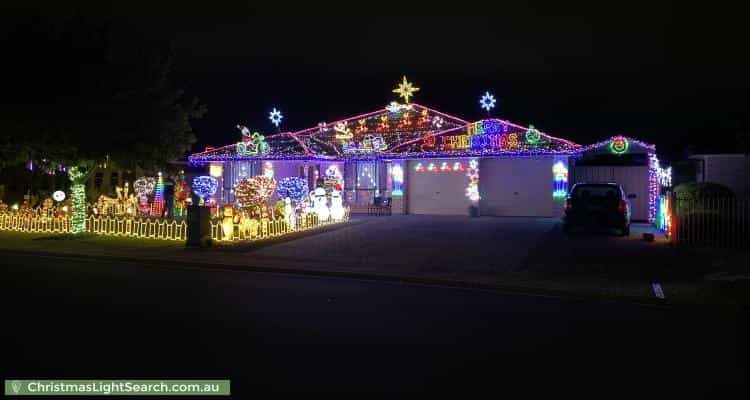 Christmas Light display at 115 President Avenue, Andrews Farm
