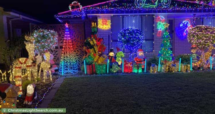 Christmas Light display at 115 President Avenue, Andrews Farm