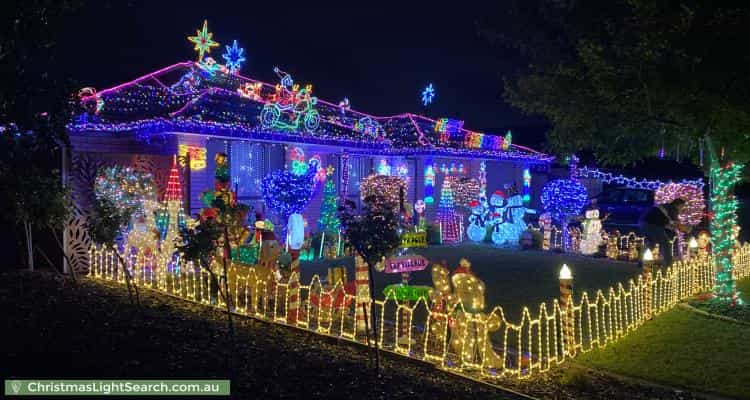Christmas Light display at 115 President Avenue, Andrews Farm